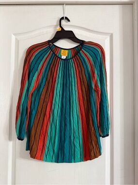 Ruby Rd Women’s Vertical Striped Textured Sweater PL. JN-62